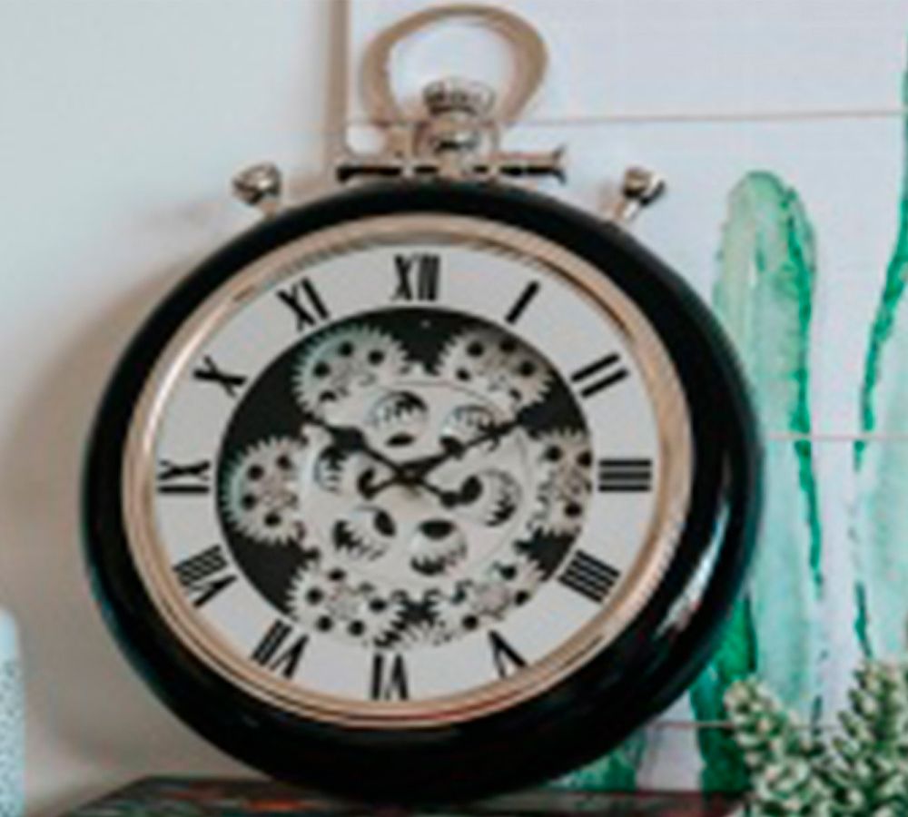 Reloj Engranaje Negro 40 cm