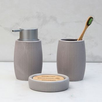 Set de Bao x 3 Piezas Bari Gris